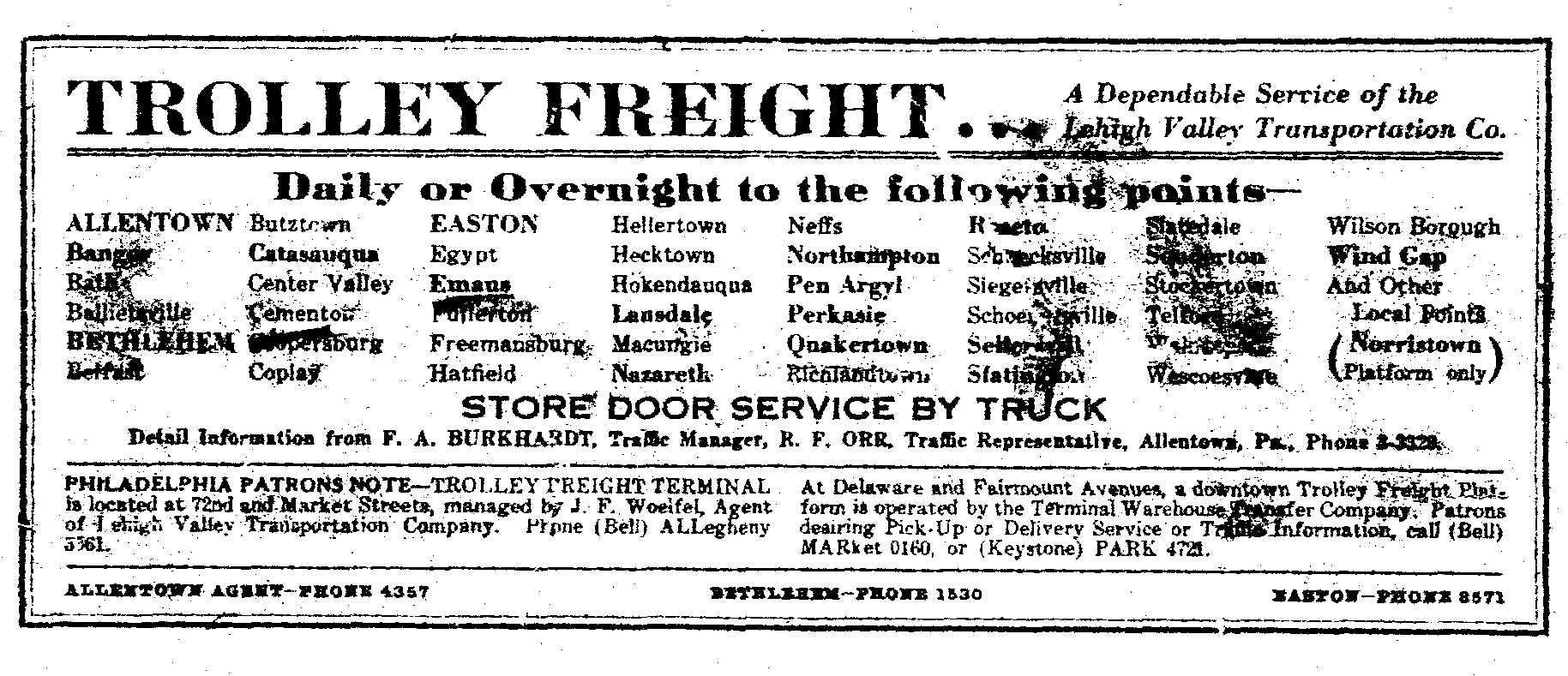 Lehigh Valley Transportation Co. Trolley Freight.