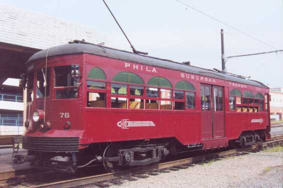 Closeup Photo of Car #76 at Steamtown Loading Platform